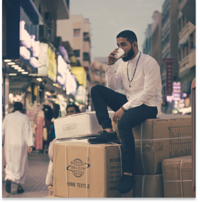 An image of Man with Boxes